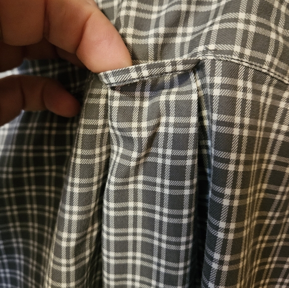 Cabela's mens XL long sleeve gray/cream button down shirt - Picture 3 of 5